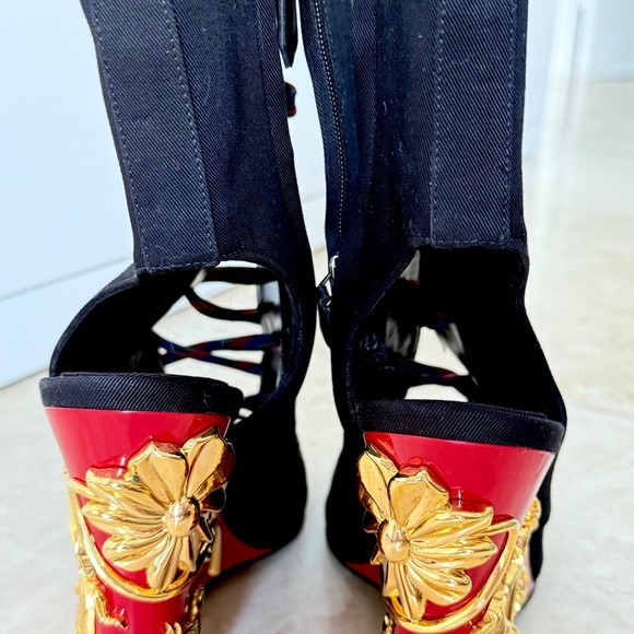 Prada Anchor Wedge Lace-up Boot us Eu size 38,5 - Picture 3 of 8